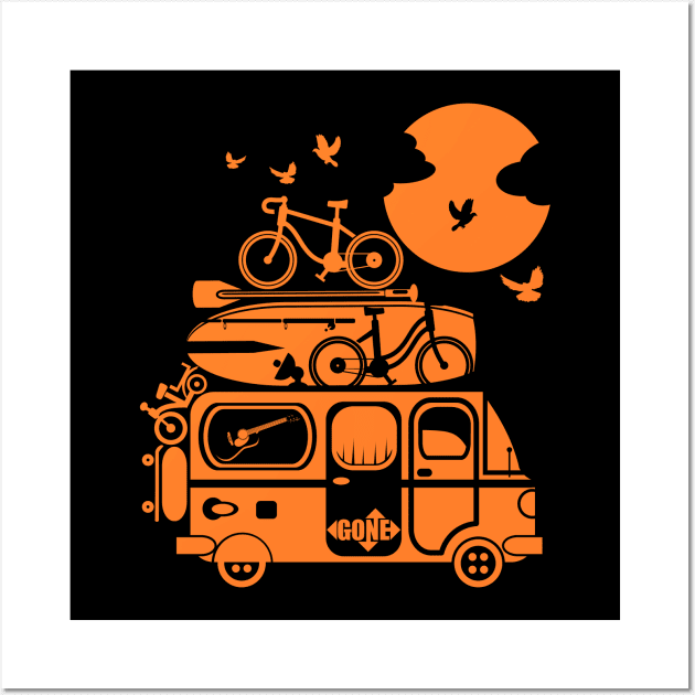 Campervan holiday family vacation Wall Art by mailboxdisco